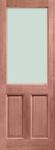 2XG External Hardwood Door with Clear (double glazed) Glass